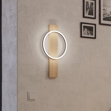 Eglo - Φωτιστικό τοίχου LED LED/12W/230V 3000K μπεζ/μαύρο