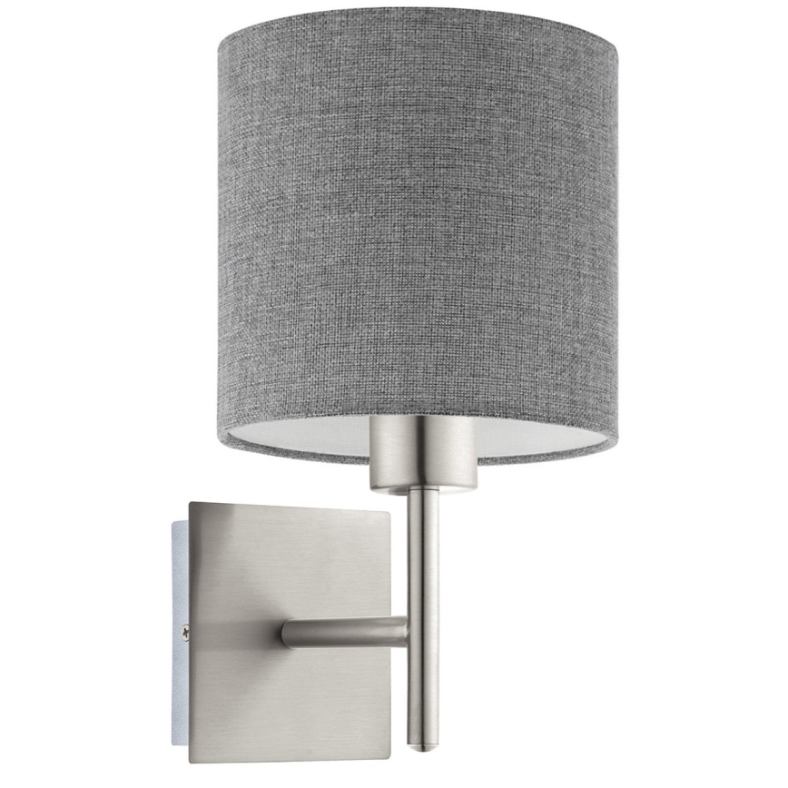 Eglo - Φωτιστικό τοίχου LED TUNJA 1xE27/60W/230V ματ χρώμιο/γκρι