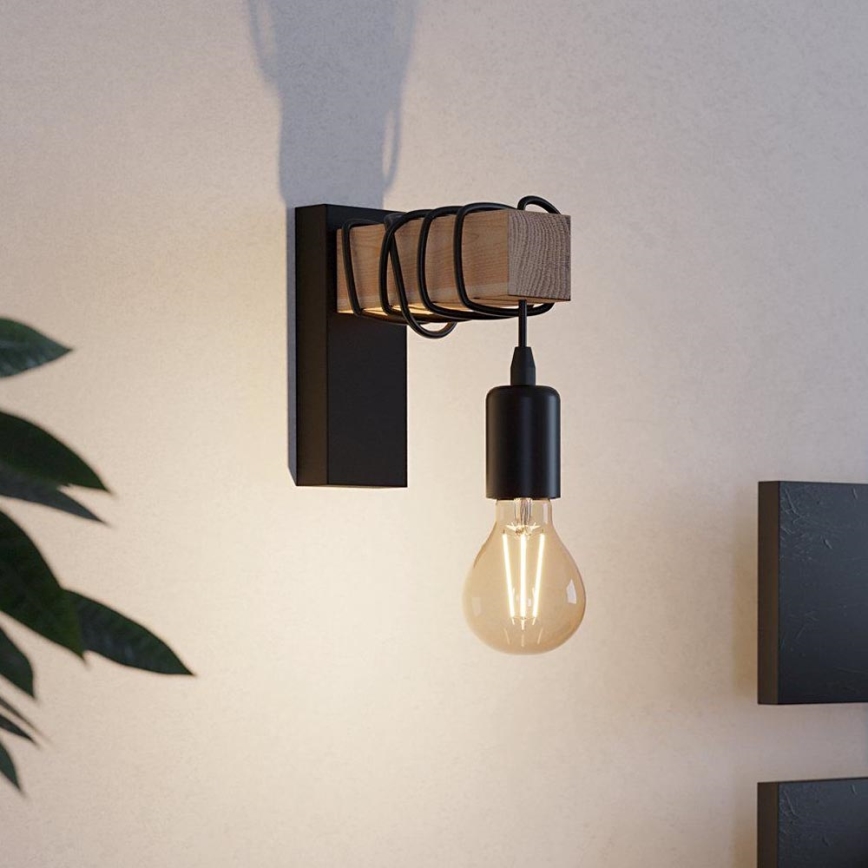Eglo - Φωτιστικό τοίχου TOWNSHEND 1xE27/10W/230V