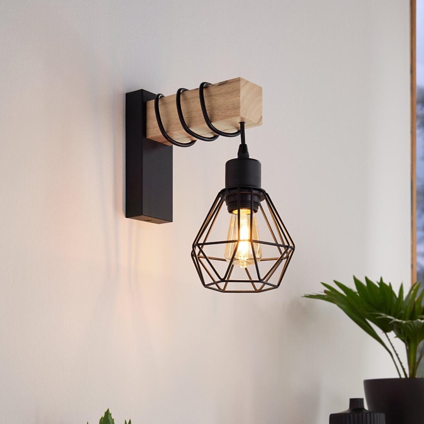 Eglo - Φωτιστικό τοίχου TOWNSHEND 1xE27/60W/230V