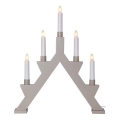 Eglo - Χριστουγεννιάτικο κηροπήγιο 5xE10/3W/230V γκρι