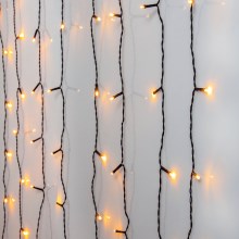 Eglo - Χριστουγεννιάτικα λαμπάκια κουρτίνα LED εξωτερικού χώρου 80xLED 1,3m IP44 ζεστό λευκό