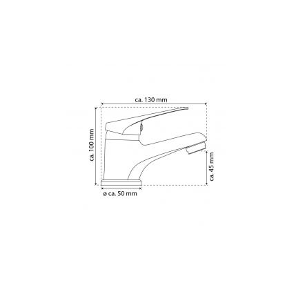 Eisl NI075SCR - Μπαταρία νιπτήρα SPEED λευκή/γυαλιστερό χρώμιο