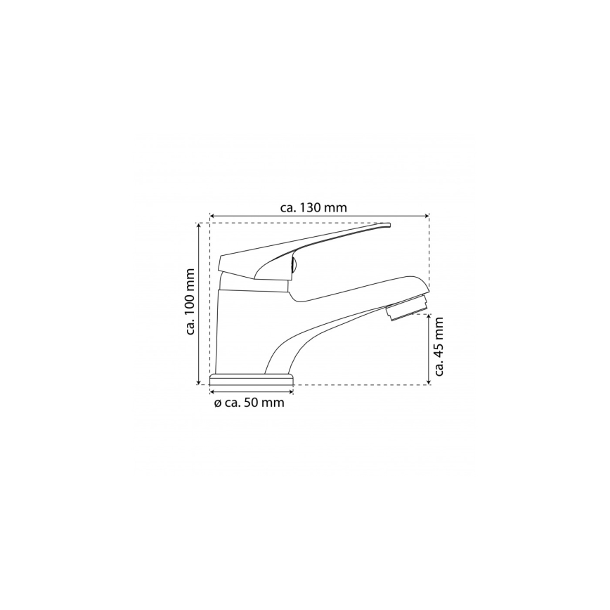 Eisl NI075SCR - Μπαταρία νιπτήρα SPEED λευκή/γυαλιστερό χρώμιο