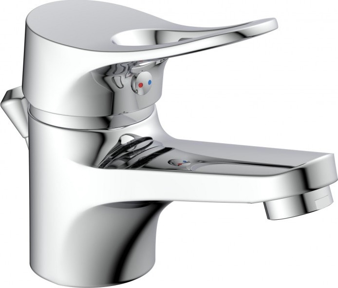 Eisl NI075VECR - Μπαταρία νιπτήρα VERONA με βαλβίδα αποχέτευσης με πώμα (pop-up) και υπερχείλιση, γυαλιστερό χρώμιο