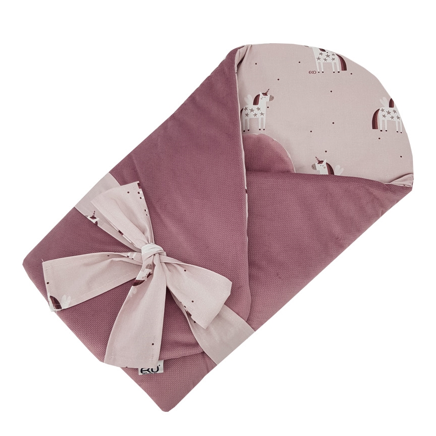 EKO - Κουβερτάκι αγκαλιάς βαμβακερό UNICORN 75x75 cm