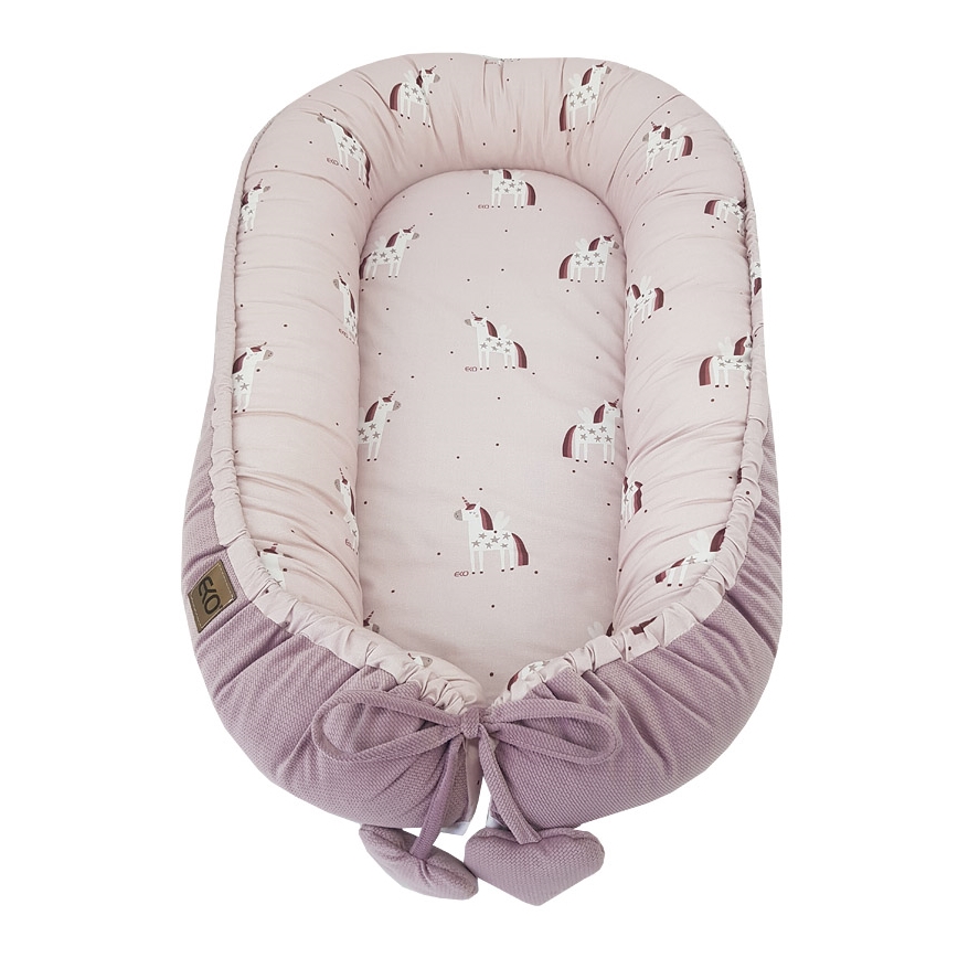 EKO - Βρεφική φωλιά βαμβακερή UNICORN 90x60 cm