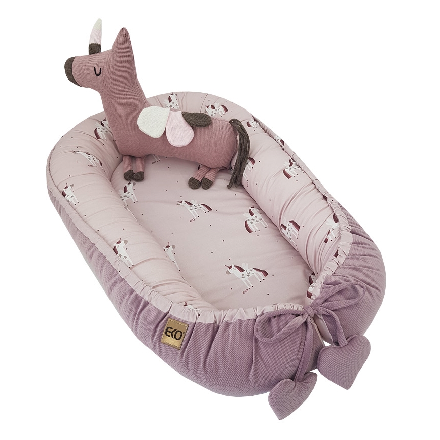 EKO - Βρεφική φωλιά βαμβακερή UNICORN 90x60 cm