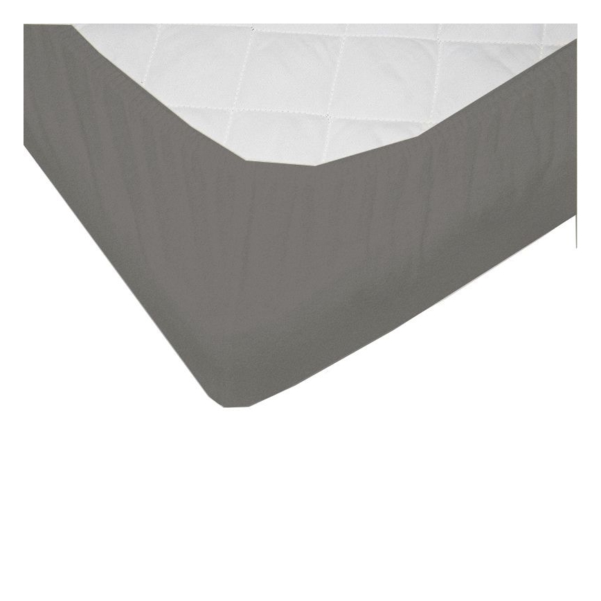 EKO - Κατωσέντονο αδιάβροχο με λάστιχο JERSEY 120x60 cm γκρι