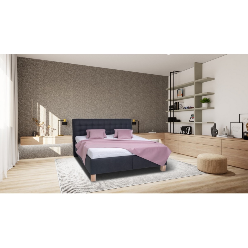 Ekonomična postelja s prostorom za pohranu brez madraca VIOLET 180x200 cm antracit