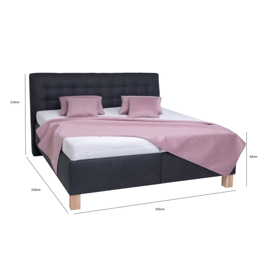 Ekonomična postelja s prostorom za pohranu brez madraca VIOLET 180x200 cm antracit
