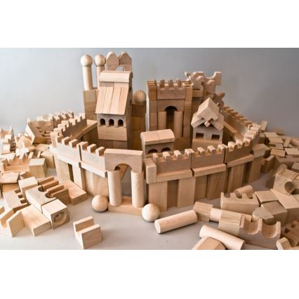 EkoToys - Φυσικά ξύλινα τουβλάκια 220 τεμ.