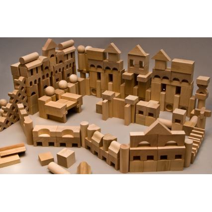 EkoToys - Φυσικά ξύλινα τουβλάκια 220 τεμ.