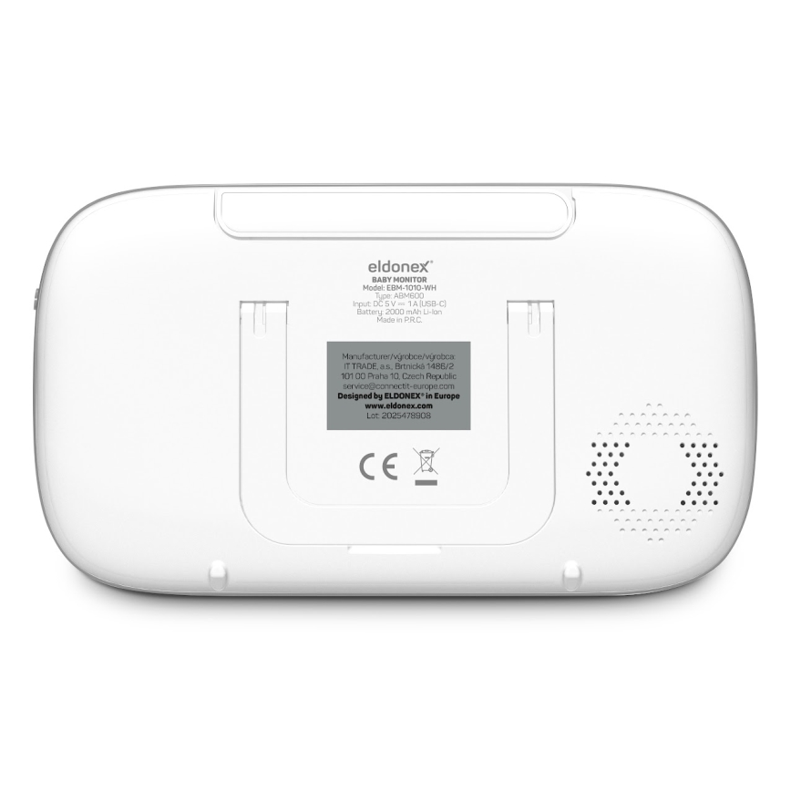 ELDONEX EBM-1010-WH - Παιδικό μόνιτορ με οθόνη 5V/2000 mAh