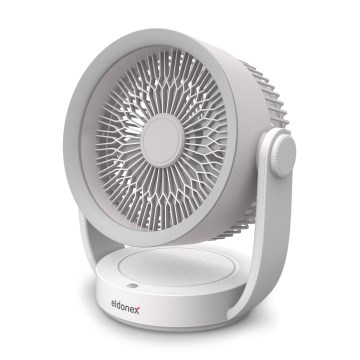 ELDONEX ESF-1010-WH - Επαναφορτιζόμενος επιτραπέζιος ανεμιστήρας 9W/5V 4000 mAh λευκός
