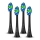 ELDONEX ETB-0002-BK - Σετ 4 τεμ. ανταλλακτικές κεφαλές SENSITIVE για ηλεκτρική οδοντόβουρτσα SonicPro, μαύρες