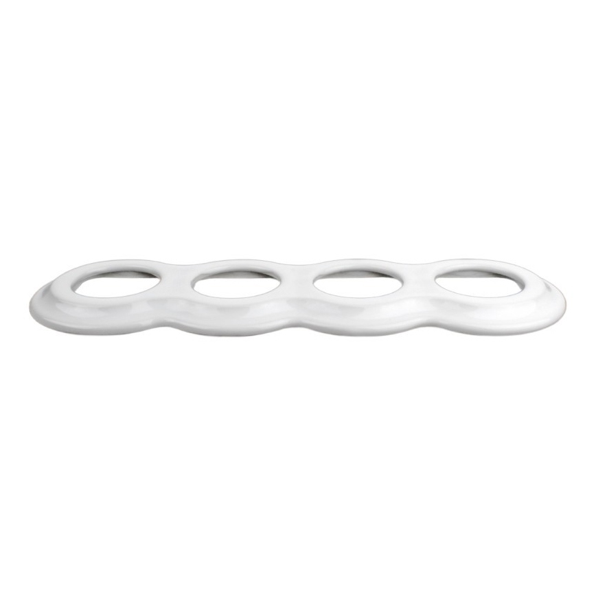 Elhard - Κεραμική ρετρό τετραπλή κορνίζα λευκή