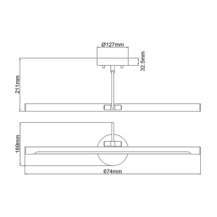 Elstead ALTON-PL-L-BLK-LED Ρυθμιζόμενο φωτιστικό για πίνακες ALTON 10W/230V μαύρο