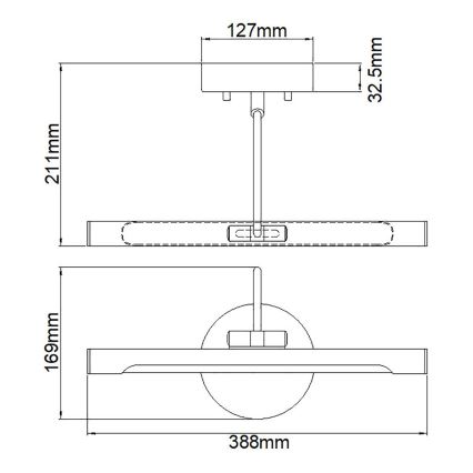 Elstead ALTON-PL-S-BB -LED Ρυθμιζόμενο φωτιστικό για πίνακες ALTON LED/6W/230V χρυσό
