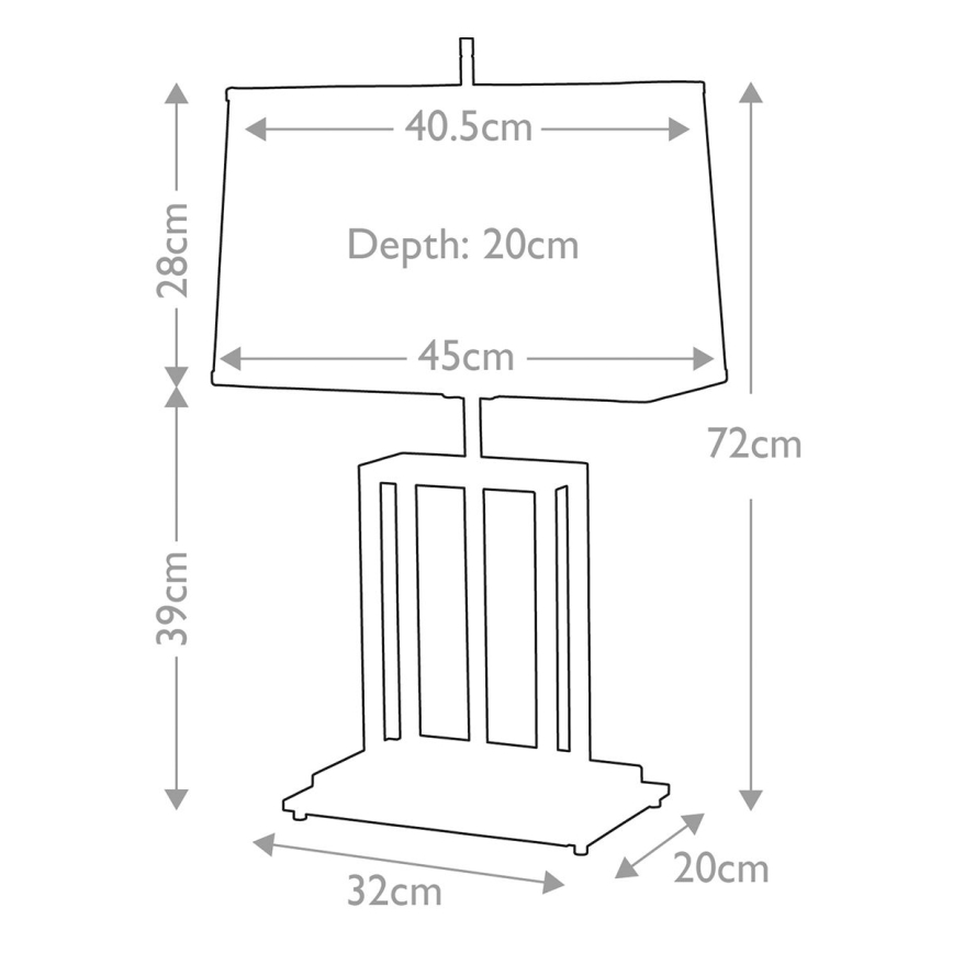 Elstead - Eπιτραπέζιο φωτιστικό ATLAS 1xE27/60W/230V
