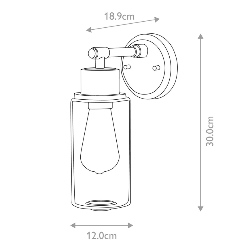 Elstead BATH-MORVAH1-BB - Επιτοίχιο φωτιστικό μπάνιου MORVAH 1xE27/60W/230V IP44 gold
