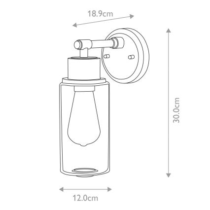 Elstead BATH-MORVAH1-PC - Επιτοίχιο φωτιστικό μπάνιου MORVAH 1xE27/60W/230V IP44 γυαλιστερό χρώμιο