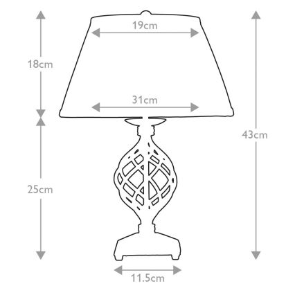 Elstead - Eπιτραπέζιο φωτιστικό BELFRY 1xE27/60W/230V