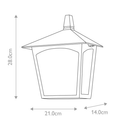 Elstead - Εξωτερικό επιτοίχιο φωτιστικό YORK 1xE27/100W/230V IP23