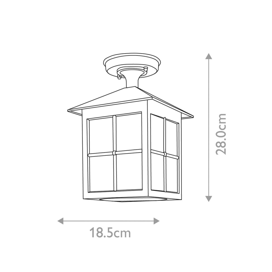 Elstead BL18A-BLACK - Εξωτερικό φωτιστικό οροφής σταθερό WINCHESTER 1xE27/100W/230V IP43