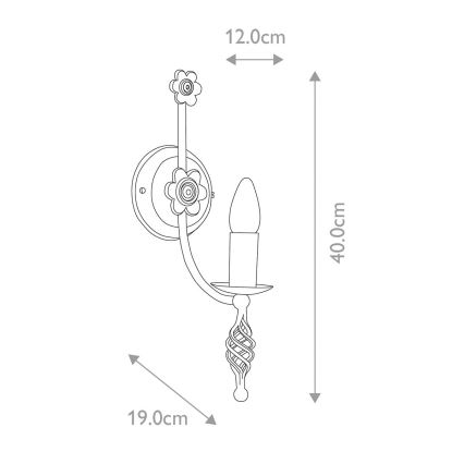 Elstead - Φωτιστικό τοίχου BELFRY 1xE14/60W/230V