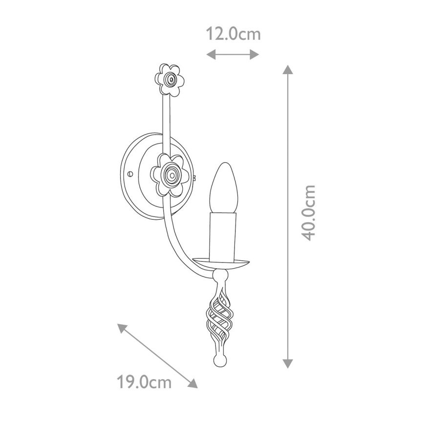 Elstead - Φωτιστικό τοίχου BELFRY 1xE14/60W/230V