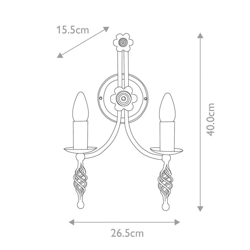 Elstead - Φωτιστικό τοίχου BELFRY 2xE14/60W/230V