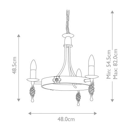Elstead - Κρεμαστό φωτιστικό οροφής BELFRY 3xE14/60W/230V