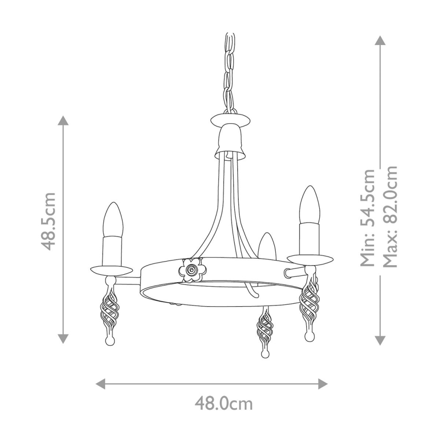 Elstead - Κρεμαστό φωτιστικό οροφής BELFRY 3xE14/60W/230V