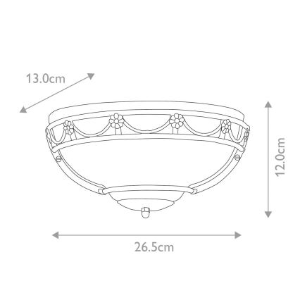 Elstead - Φωτιστικό τοίχου CARISBROOKE 1xE27/60W/230V