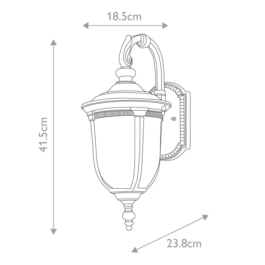 Elstead - Επιτοίχιο φωτιστικό εξωτερικού χώρου CLEVELAND 1xE27/60W/230V IP44