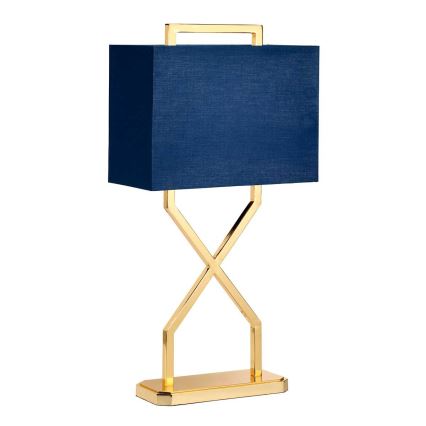 Elstead - Eπιτραπέζιο φωτιστικό CROSS 1xE27/60W/230V χρυσό/μπλε