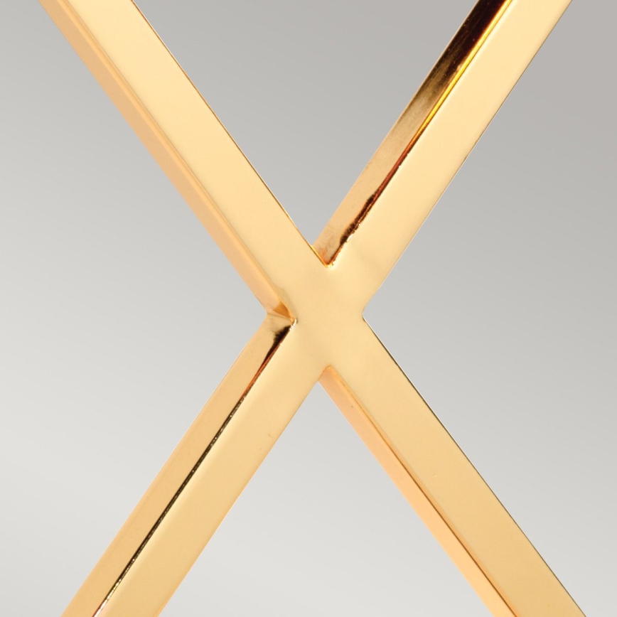 Elstead - Eπιτραπέζιο φωτιστικό CROSS 1xE27/60W/230V χρυσό/λευκό