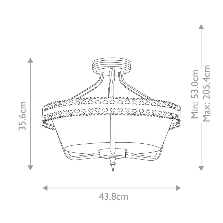Elstead - Πλαφονιέρα οροφής CROWN 3xE27/60W/230V