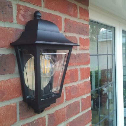Elstead - Εξωτερικό επιτοίχιο φωτιστικό DECO LANE 1xE27/60W/230V IP44 μαύρο