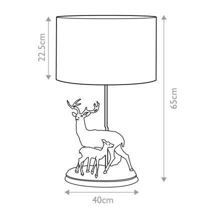 Elstead - Eπιτραπέζιο φωτιστικό AMELIA 1xE27/40W/230V μπρονζέ