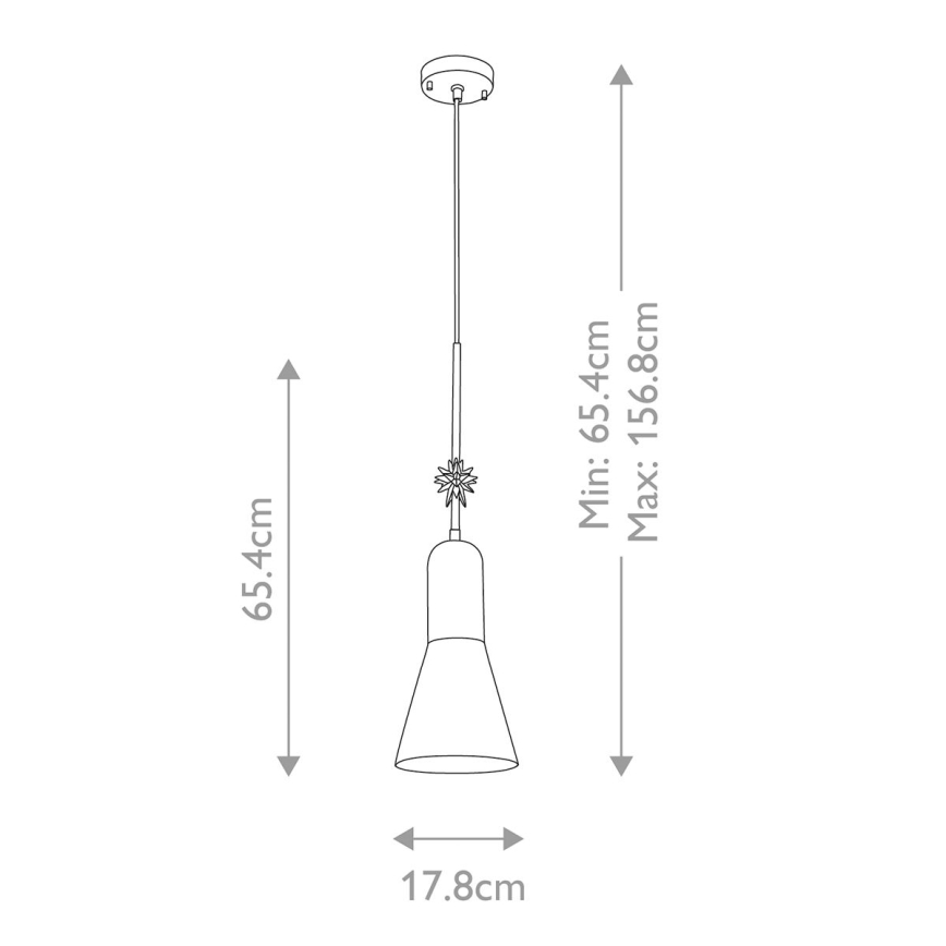 Elstead - Κρεμαστό φωτιστικό οροφής ETOILE 1xE27/60W/230V διάμετρος 17,8 cm μαύρο