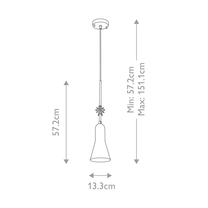 Elstead - Κρεμαστό φωτιστικό οροφής ETOILE 1xE27/60W/230V διάμετρος 13,3 cm χρυσό