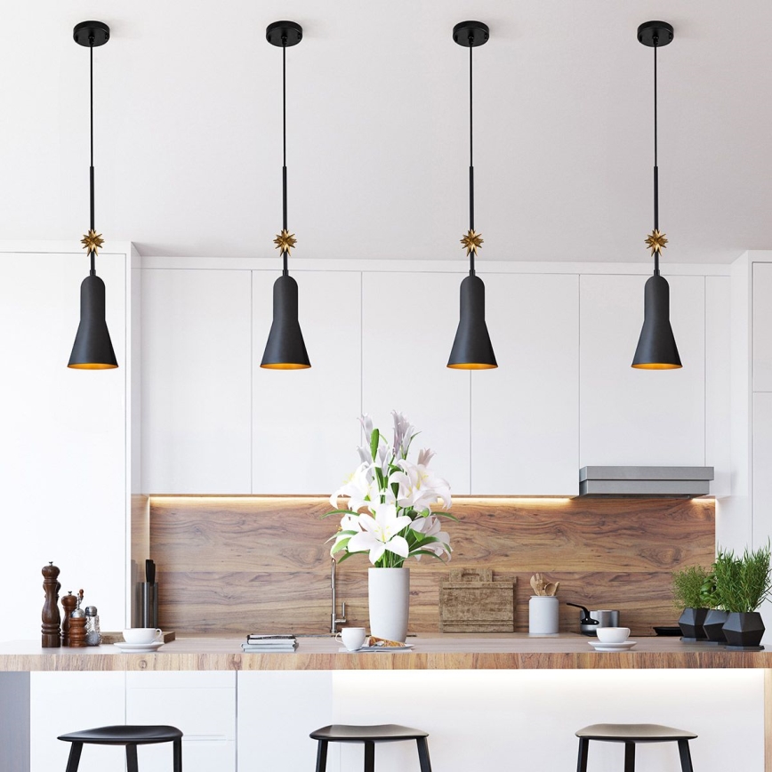 Elstead - Κρεμαστό φωτιστικό οροφής ETOILE 1xE27/60W/230V διάμετρος 13,3 cm μαύρο