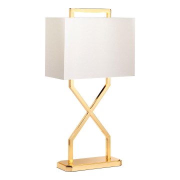 Elstead - Eπιτραπέζιο φωτιστικό CROSS 1xE27/60W/230V χρυσό/λευκό