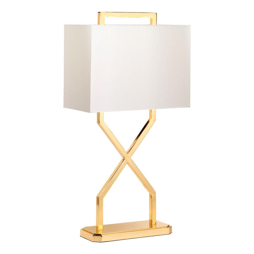 Elstead - Eπιτραπέζιο φωτιστικό CROSS 1xE27/60W/230V χρυσό/λευκό