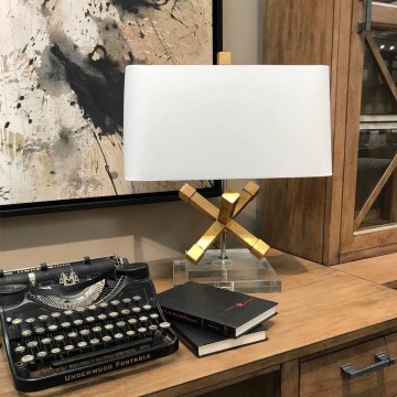 Elstead - Eπιτραπέζιο φωτιστικό JACKSON SQUARE 1xE27/60W/230V