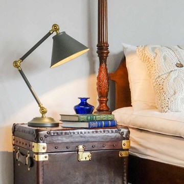 Elstead - Eπιτραπέζιο φωτιστικό PROVENCE ELEMENT 1xE27/60W/230V γκρι
