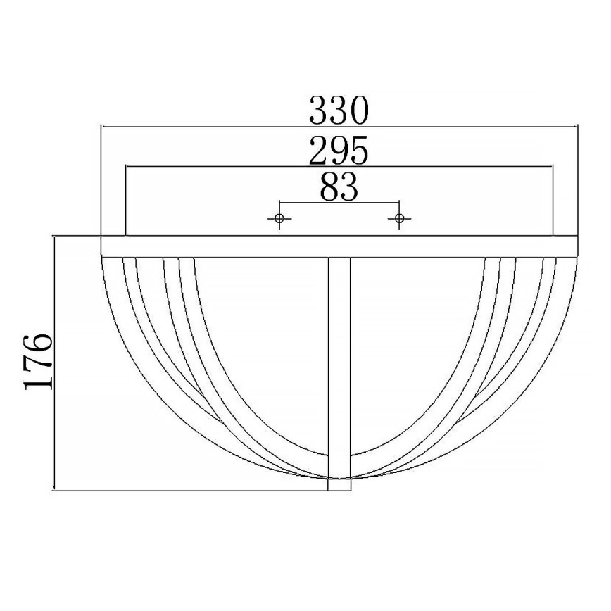Elstead FE-ALLIER-F-LW - Φωτιστικό οροφής ALLIER 2xE27/60W/230V δρυς