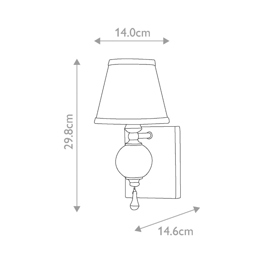 Elstead FE-ARGENTO1 - φωτιστικό τοίχου ARGENTO 1xE14/60W/230V